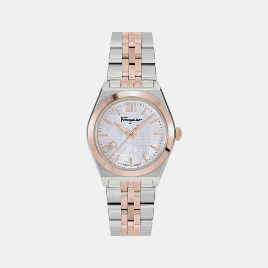 Female Mother Of Pearl Analog Stainless Steel Watch SFKJ00323