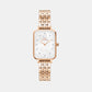 Quadro Female Mother Of Pearl Analog Stainless Steel Watch DW00100620K