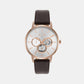 Male Silver Chronograph Leather Watch AX2756
