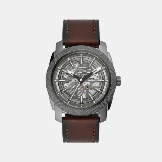Male Gray Analog Leather Watch ME3254