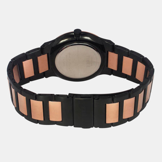 E Class Men Quartz Black Dial Analog Stainless Steel Watch TWEG23601 Timex 41 mm Round Quartz watch