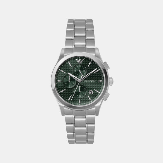 Male Green Chronograph Stainless Steel Watch AR11529