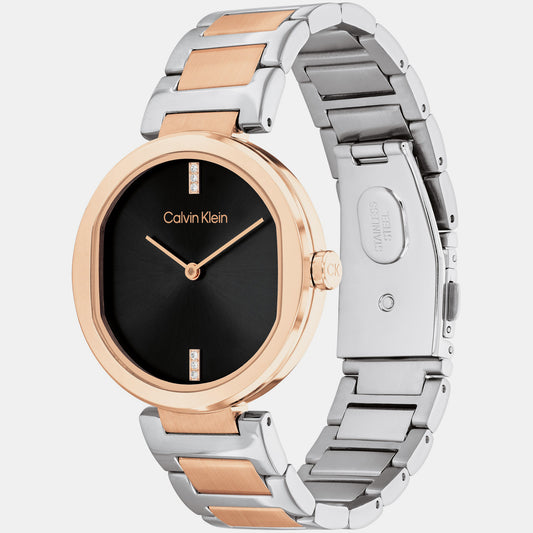 Ck Sensation Women Quartz Black Dial Analog Stainless Steel Watch 25200432 Calvin Klein 36 mm Round Quartz watch