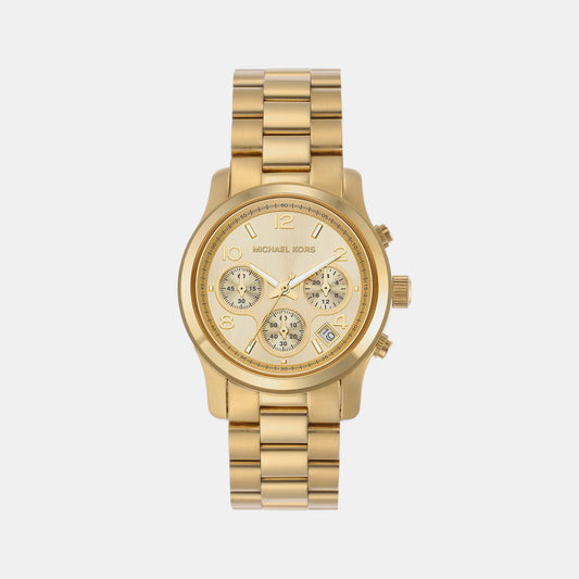 Female Gold Chronograph Stainless Steel Watch MK7323