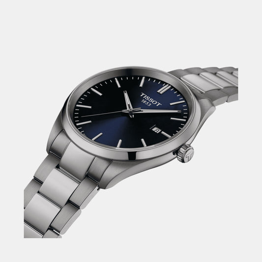 PR 100 Men Quartz Blue Dial Analog Stainless Steel Watch T1504101104100 Tissot 40 mm Round Quartz watch