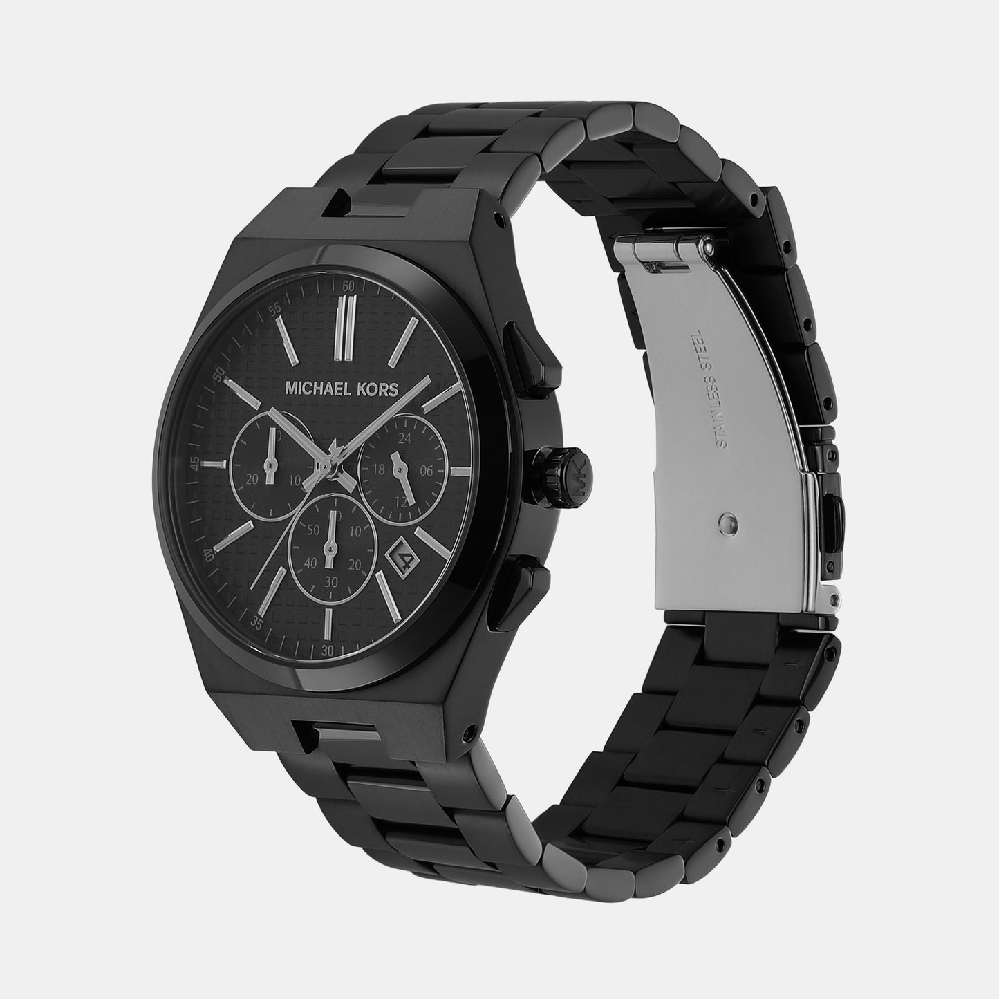 Male Black Chronograph Stainless Steel Watch MK9146