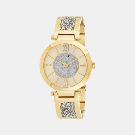 Female Gold Analog Stainless Steel Watch W1288L2