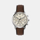 Male Cream Chronograph Leather Watch FS6022