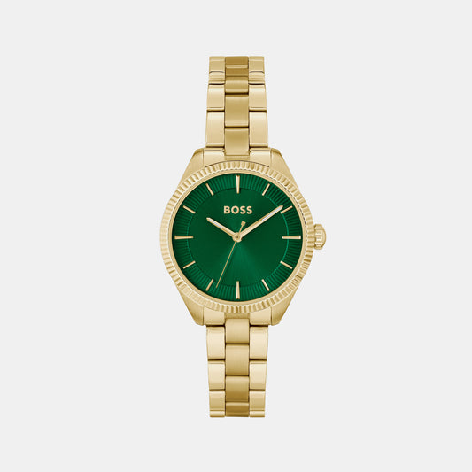 Sage Female Green Analog Stainless Steel Watch 1502729