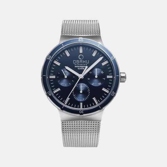 Male Blue Analog Stainless Steel Watch V220GMCLMC