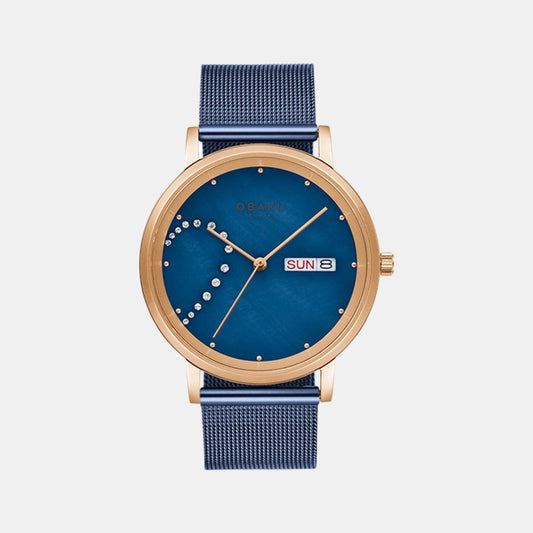 Male Blue Analog Stainless Steel Watch V248GHVLML