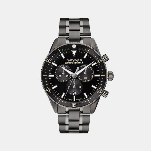 Heritage Series Male Black Chronograph Stainless Steel Watch 3650125