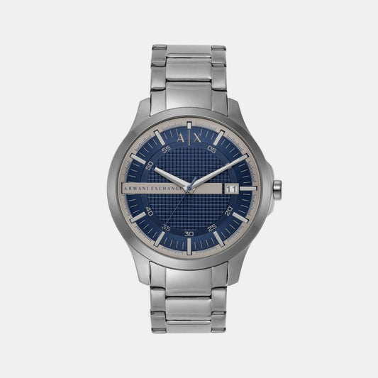 Male Blue Analog Stainless Steel Watch AX2451