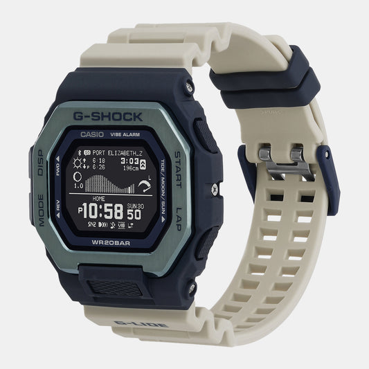 G-Shock Men Quartz Blue Dial Digital Resin Watch G1390 Casio 51 mm Rectangular Quartz watch
