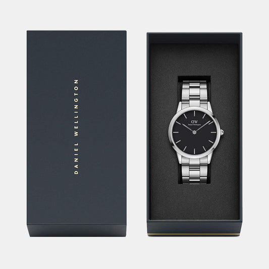 Iconic Men Quartz Black Dial Analog Stainless Steel Watch DW00100342 Daniel Wellington 40 mm Round Quartz watch