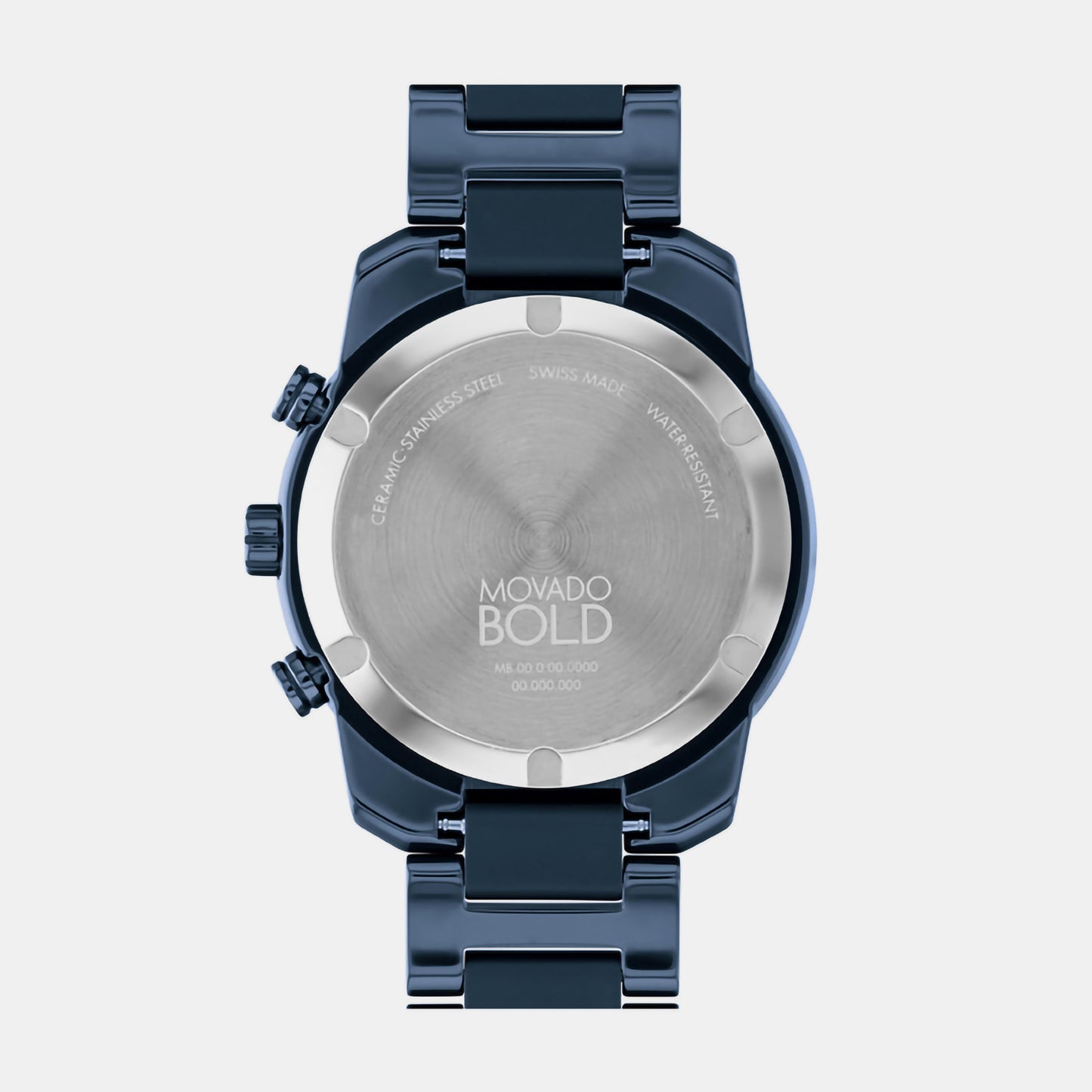 Bold Male Blue Chronograph Ceramic Watch 3601117