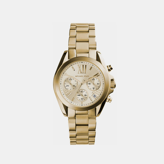 Female Gold Chronograph Stainless Steel Watch MK5798I