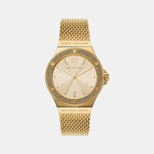 Female Gold Analog Stainless Steel Watch MK7335