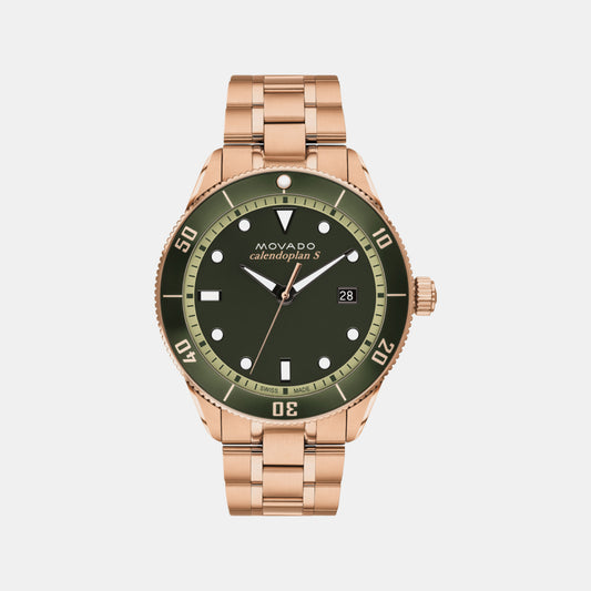 Heritage Male Green Analog Stainless Steel Watch 3650186