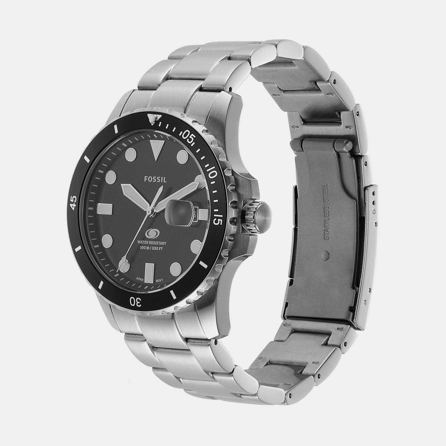 Male Black Analog Stainless Steel Watch FS6032