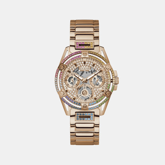 Queen Female Rose Gold Chronograph Stainless Steel Watch GW0464L5