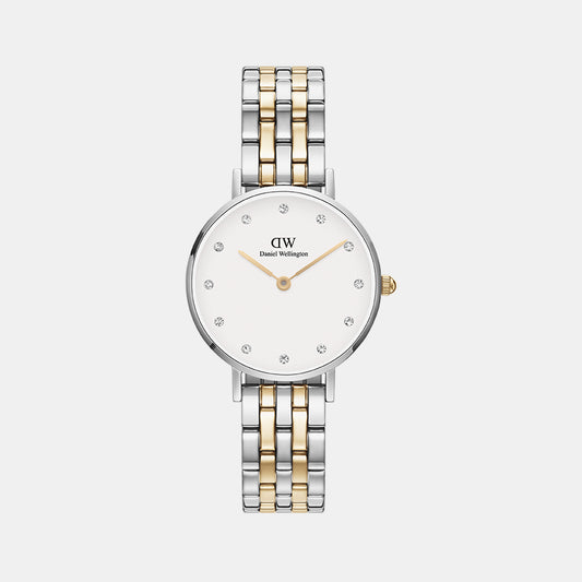 Petite Female White Analog Stainless Steel Watch DW00100616K