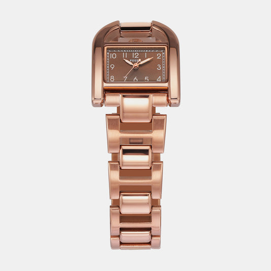 Harwell Women Quartz Brown Dial Analog Stainless Steel Watch ES5328 Fossil 30 mm Square Quartz watch