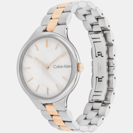 Linked Women Quartz White Dial Analog Stainless Steel Watch 25200428 Calvin Klein 38 mm Round Quartz watch