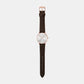 Female Silver Analog Leather Watch AX5592