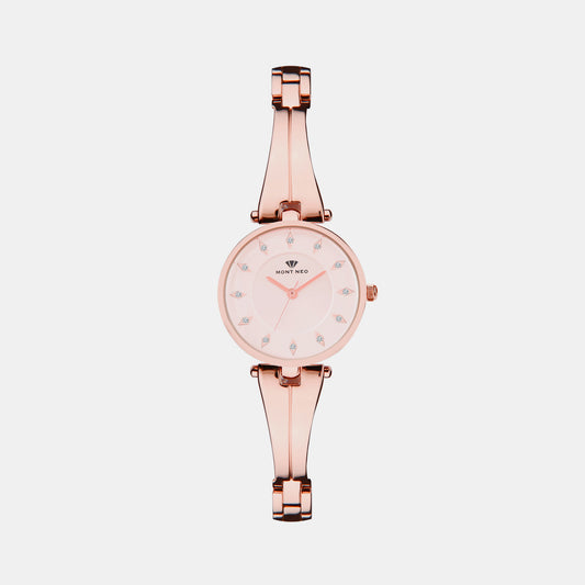 Female Rose Gold Analog Stainless Steel Watch 2003T-M0307