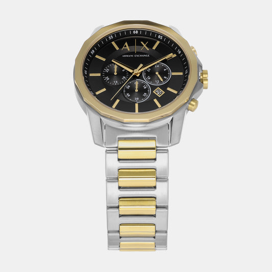 Banks Men Quartz Black Dial Chronograph Stainless Steel Watch AX7148SET Banks Men Quartz Black Dial Chronograph Stainless Steel Watch AX7148SET