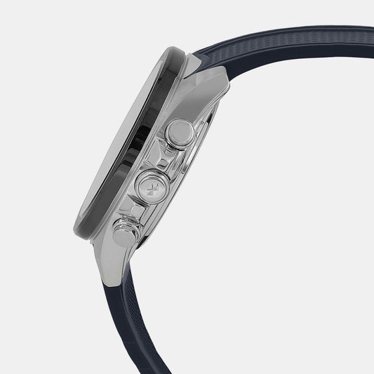 Edifice Men Quartz Black Dial Analog-Digital Resin Watch EX553 Casio 51 mm Round Quartz watch