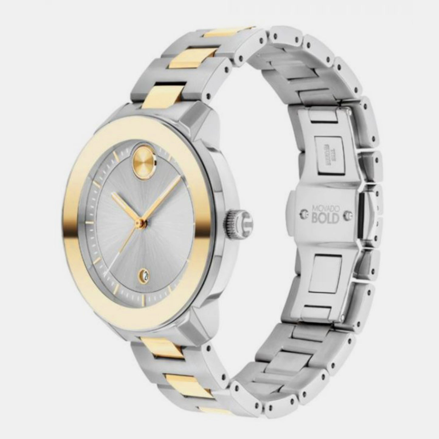 Bold Female Male Silver Analog Stainless Steel Watch 3600749
