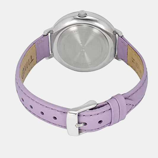 Fashion Women Quartz Purple Dial Analog Leather Watch TWEL14706 Fashion Women Quartz Purple Dial Analog Leather Watch TWEL14706