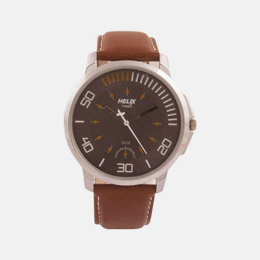 Male Grey Analog Leather Watch TW027HG07