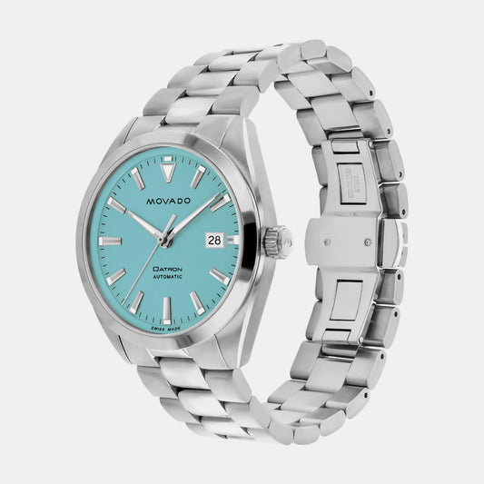 Datron Heritage Men Quartz Blue Dial Analog Stainless Steel Watch 3650175 Movado 40 mm Round Quartz watch