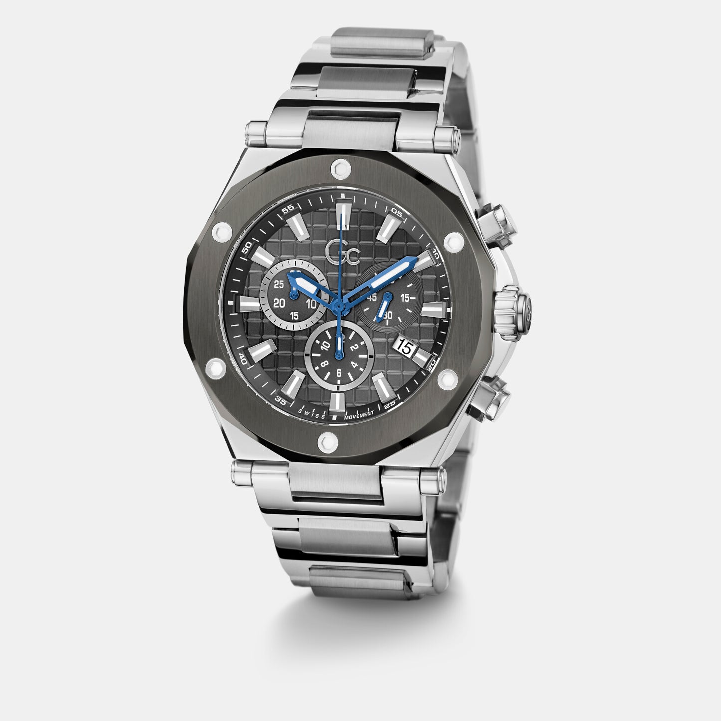 Male Grey Chronograph Stainless Steel Watch Z18002G5MF