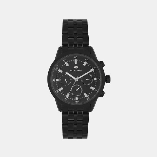 Male Black Analog Stainless Steel Watch 1030M-M4404