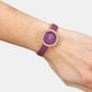 Female Purple Analog Stainless Steel Watch V146LXVQRD