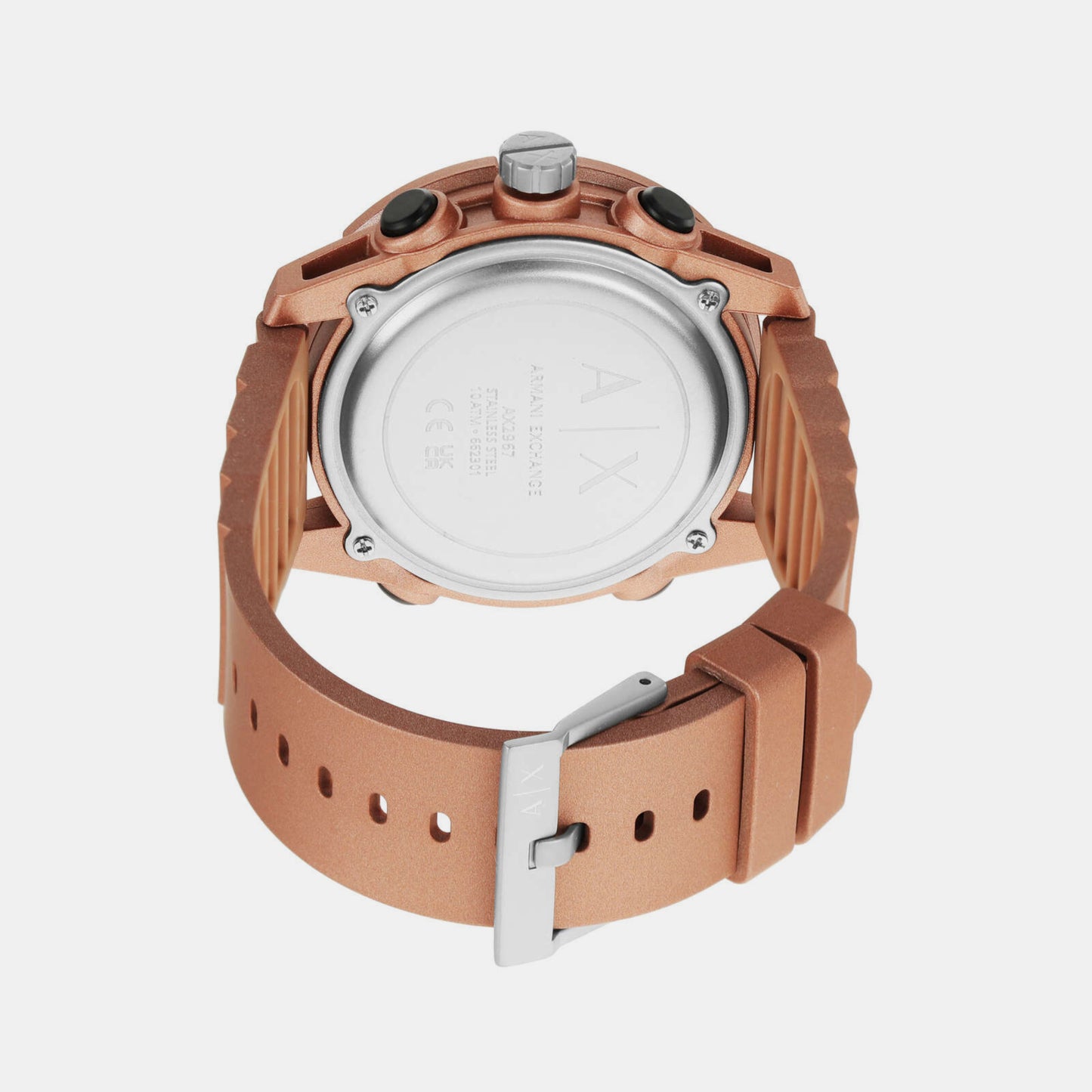 Male Rose Gold Digital Polyurethane Watch AX2967