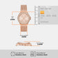 Female Rose Gold Analog Stainless Steel Watch MK7336