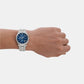 Male Blue Chronograph Stainless Steel Watch AR11528