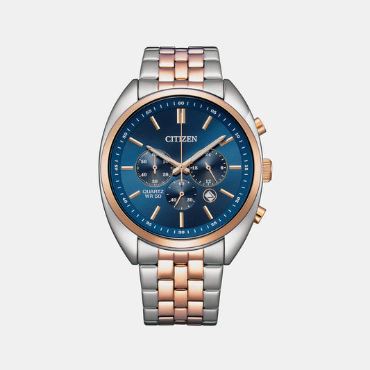 Male Blue Chronograph Stainless Steel Watch AN8216-50L