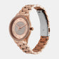 Female Rose Gold Analog Stainless Steel Watch MK4736