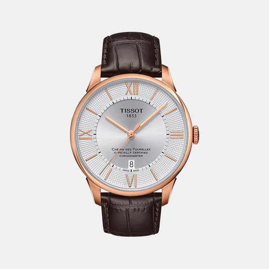 Male Analog Leather Watch T0994083603800