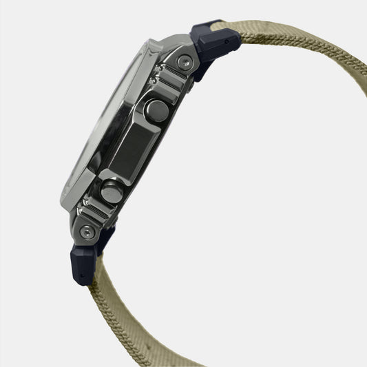 G-Shock Men Quartz Grey Dial Analog-Digital Fabric Watch G1374 Casio 49 mm Octagon Quartz watch