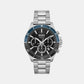 Troper Male Black Chronograph Stainless Steel Watch 1514101