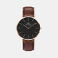 Classic Male Black Analog Leather Watch DW00100125K