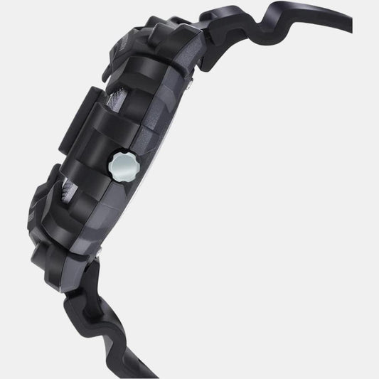 Youth Men Quartz Black Dial Analog-Digital Resin Watch AD265 Casio 49 mm Round Quartz watch