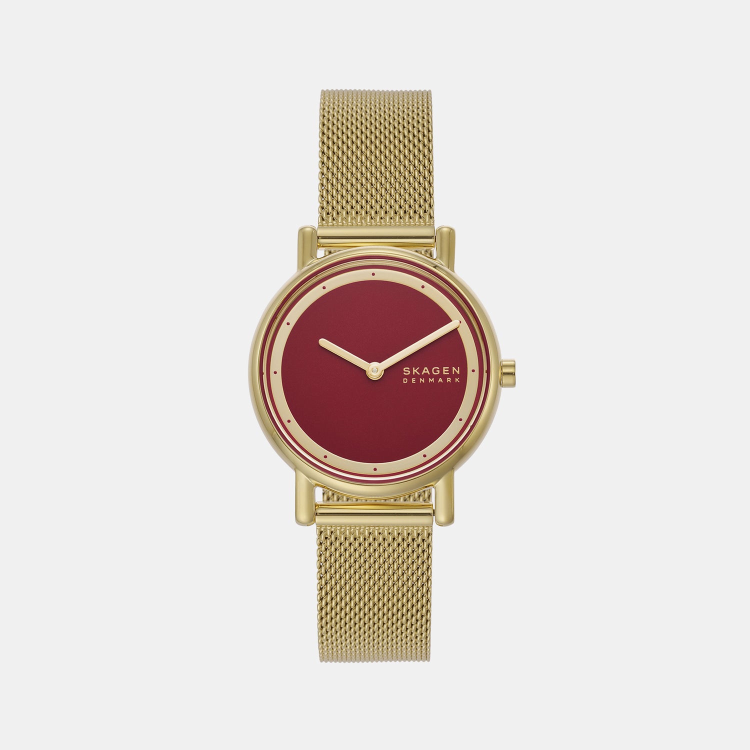 Female Red Analog Mesh Watch SKW3117